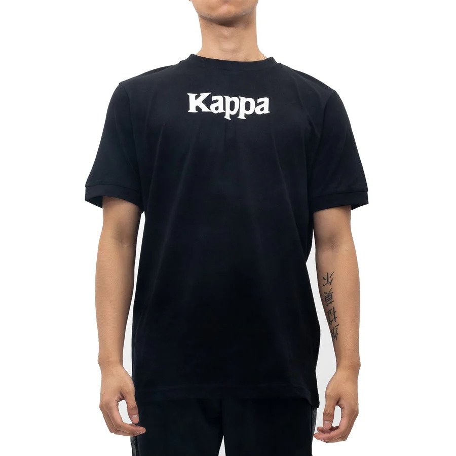 Kappa Authentic Balmar Black Turquoise White Trackpants